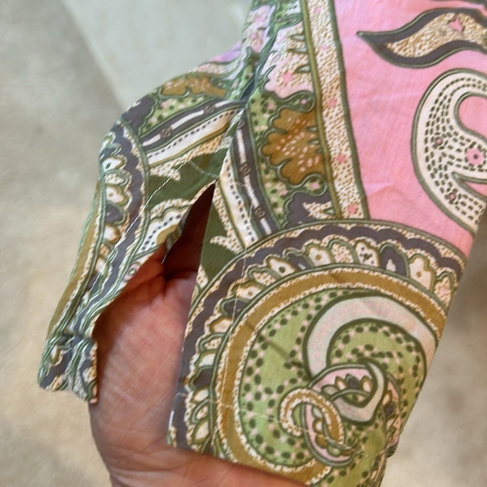 J Mclaughlin Boho Paisley Cotton Tunic Size 10 - image 5